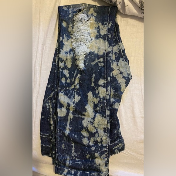 Jean Machine Bleached & Ripped Fitted Jeans - Picture 3 of 3